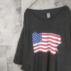 半袖TシャツUSA古着ビッグオーバーサイズグレー2XL　C46,37