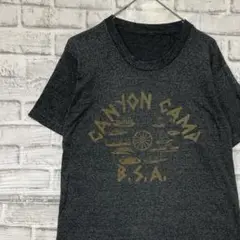 USA製90sヴィンテージTシャツ！シングルステッチ　グレー半袖古着　M728