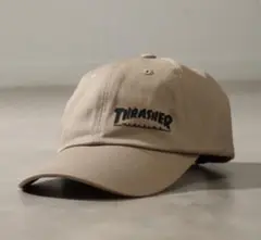キャップ 帽子 「THRASHER/スラッシャー」 シリコンロゴ ベージュ茶色