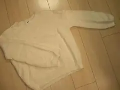 ★ユニクロ★お袖ふんわり変わり織ニットセーターSホワイト