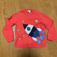 paul smithロケット柄 コーラルピンク カーディガン 80cm