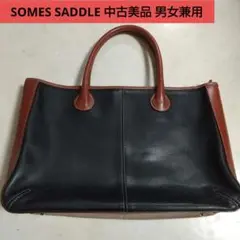 SOMES SADDLE 男女兼用 中古美品 ツートンカラー ビジネスバッグ