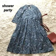 極美品✨ シャワーパーティ【1】リバティ　ロングシャツワンピース　タナローン青綿