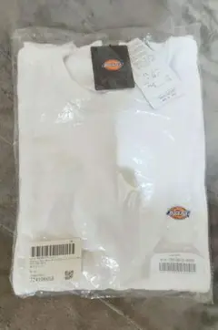 【新品.未使用】Dickies ホワイトトレーナー Lサイズ, ワンポイント