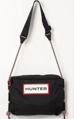 HUNTER 黒　ナイロン　トラベル リップストップ サコッシュ　バック