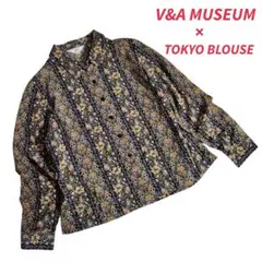 V&A MUSEUM × 東京ブラウス・ヨーロピアン総柄・長袖シャツ
