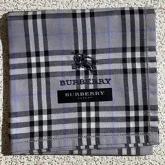 BURBERRY　バーバリー　ハンカチ　ノバチェック　グレー系　48cm