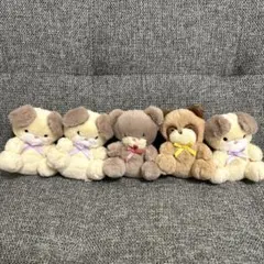 あの頃のともだちぬいぐるみ ガチャ たぬき くま いぬ　5個セット
