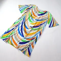 mina perhonen ミナペルホネン 総柄 ボーダー ワンピース