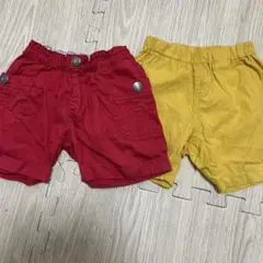 赤と黄色のハーフパンツ サイズ80