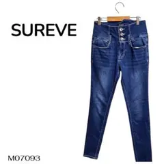 ★美品★SUREVE ダークブルー スリム デニム ジーンズ ウエスト64
