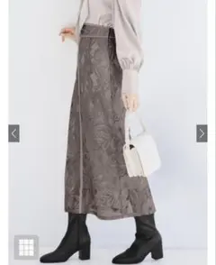 GRL 花柄レースバックスリットタイトスカート　nh49