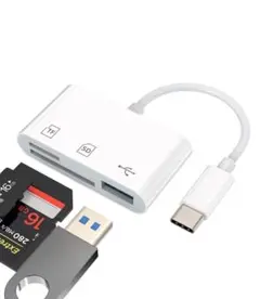 【新品・即日発送】Type-C SDカードリーダー 3in1 USB/SD/TF