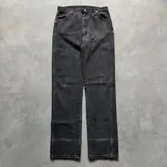 90s Wranglerストレートブラックデニムパンツ 34/34 メキシコ製