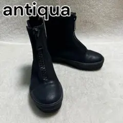 【antiqua】未使用級✨フロントジップスニーカー　Sサイズ