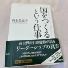 国をつくるという仕事 西水美恵子