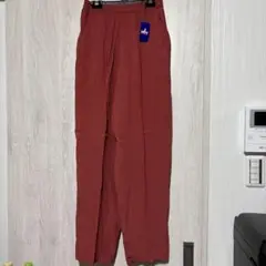 Jasmi silk新品タグ付きレッドストレートパンツウエストゴムフリーサイズ