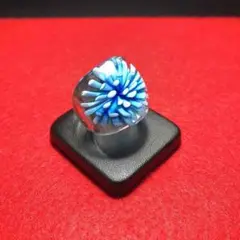【ヴィンテージ】昭和レトロ ガラスリング 13号 ガラス細工 R1