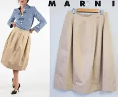 新品タグ付き MARNI タックスカート Aライン イタリア製 40 M程度