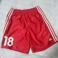 adidas 赤 ハーフパンツ Lサイズ 18