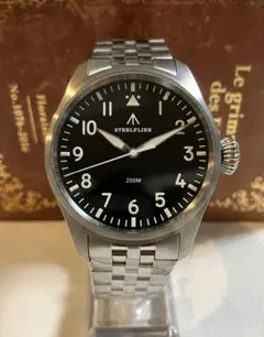パイロットウォッチ 43mm 純正SSブレス ブロードアロー 新品