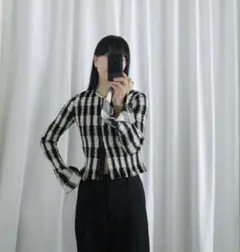 CLANE SHIRRING DESIGN BLOUSE ミックス