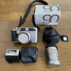 Contax G2 フルセット レンズ、ストロボ、革ケース、高級ストラップほか Contax G2 フルセット レンズ、ストロボ、革ケース、高級