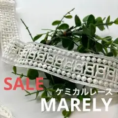 jw131-7◆3m◆ケミカルレース生地◆柄物◆オフホワイト