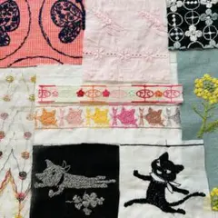 pjc.音の絵.mina perhonen.刺繍ハギレ☆*