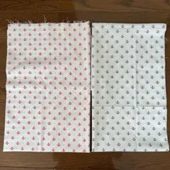 ハギレ☆イカリ柄☆赤＆青