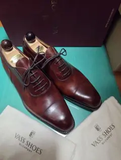 【未使用】VASS SHOES ヴァーシュ ゴールドミュージアムカーフ 40.5