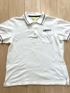 メンズ　adidas ホワイト ポロシャツ L