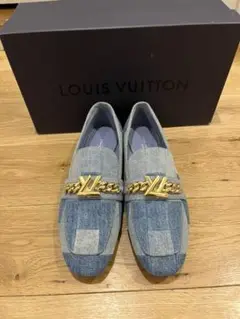 LOUIS VUITTON デニムフラットローファー