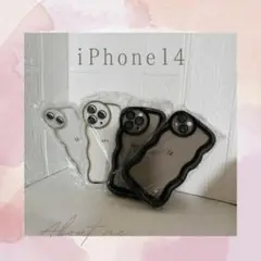 【推し活】iPhone14PRO　なみなみ　スマホケース レンズ保護 ウェーブ