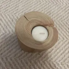 無印　木製キャンドルホルダー