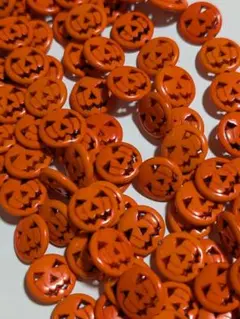 1 連約40cm約26個160円・合成ターコイズ・ハロウィン・約1.5cm