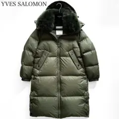 【23AW】YVES SALOMON 3way ダウンコート ラムファー カーキ