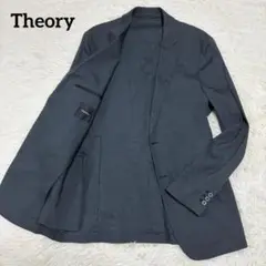 Theory テーラードジャケット 麻 リネン混 ダークグリーン　21s M