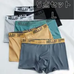ボクサーパンツ メンズ ５枚セット 下着 アンダーウェア パンツ 男性用 黒