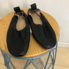 ニーム購入　ブラック レザー シューズ