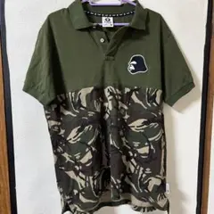 Aape ポロシャツ Lサイズ オリーブグリーン迷彩