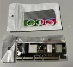 M.2 NVMe SSD用 PCIe 変換アダプタ ヒートシンク セット