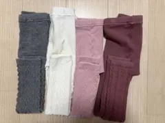 UNIQLO スパッツ4点セット ケーブル編み デザイン
