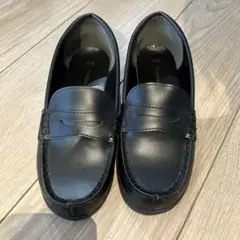 ブラックレザー ローファー　22cm