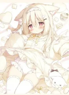 桃豆こまもちB2タペストリー バニラちゃん