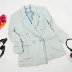 Y2284*最高級☆Christian Dior☆極上カシミヤ☆ジャケット☆水色