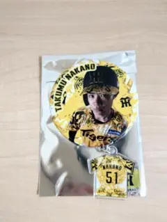 【値下げ】中野拓夢　ウル虎の夏　シークレットチャーム付き缶バッジ