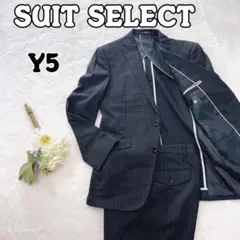 【スーツセレクト】ブラック ストライプ スーツセットアップ Y5 1793