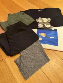 ユニクロ UNIQLO x KAWS コラボ Tシャツ　ズボン5点まとめ売り