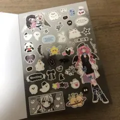 シールブック　ステッカー　本　海外　韓国　かわいい　女の子　おばけ　ネコ　作家